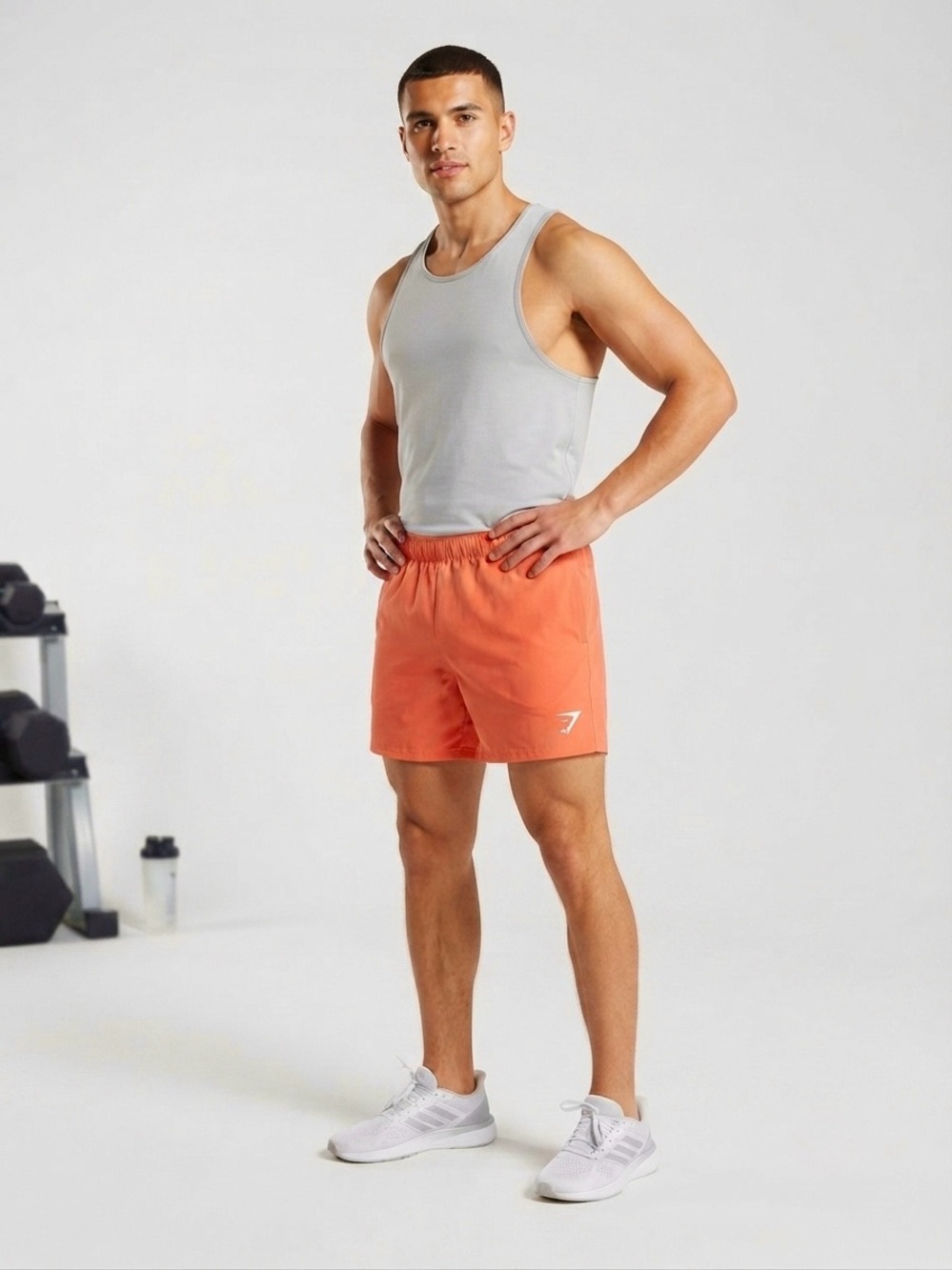 Gymshark Orange Athletic Training Shorts Mens Size Small S Running Gym Workout